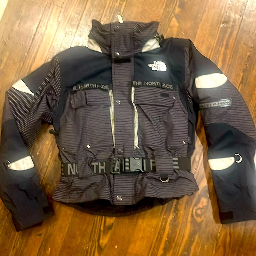 North Face Snowboard, Skiing, Winter sports Steep Tech Jacket Black Gray stripe